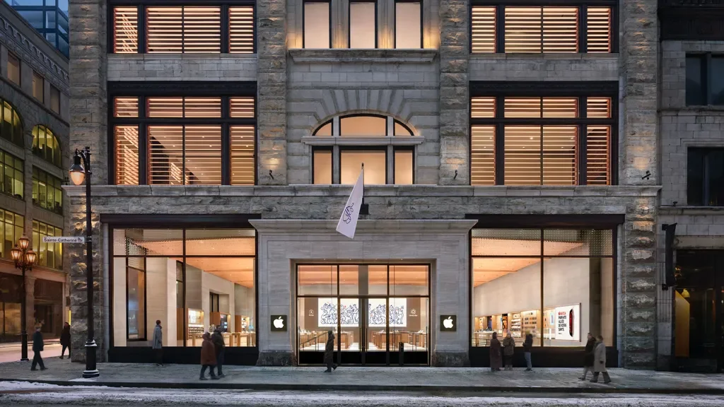 Apple opens Sainte-Catherine store in historic Montreal building