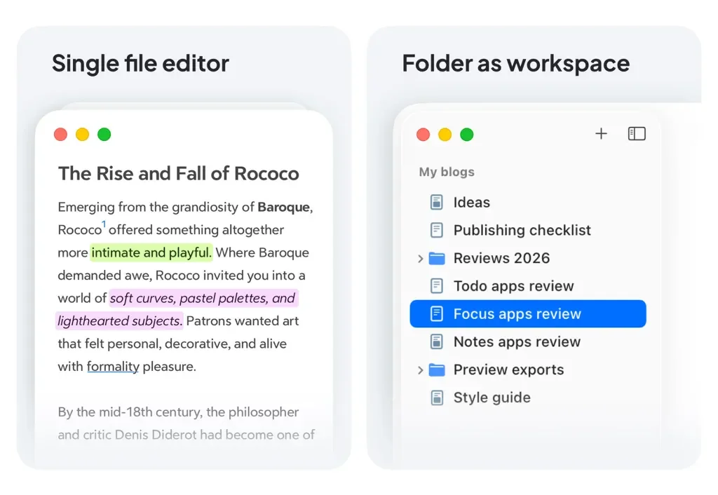 Bear app developers announce Lettera, a beautiful Markdown editor for Mac