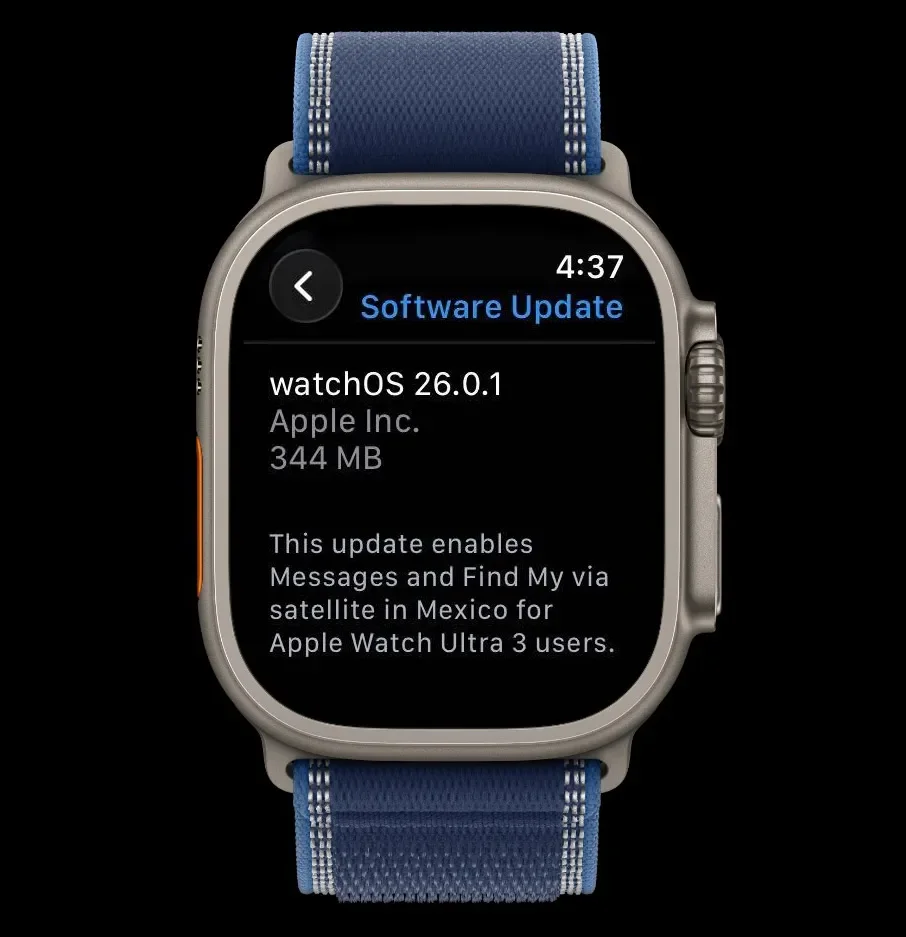 What’s new with watchOS 26.0.1?