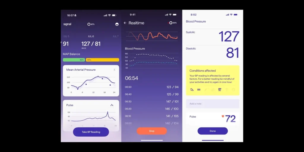 Signal Ring gives blood pressure readings, not just alerts like Apple Watch