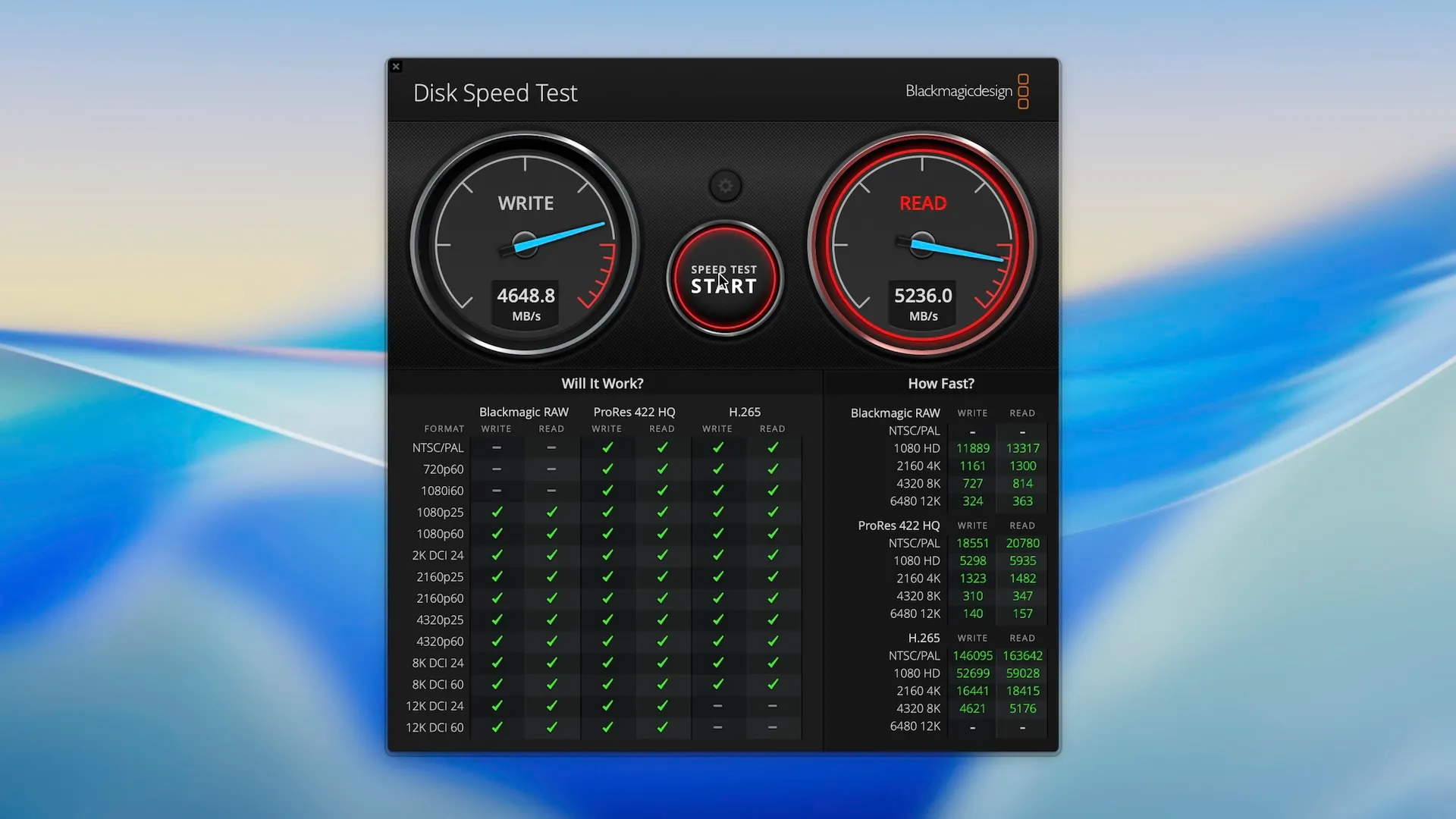 External Thunderbolt 5 SSD performance is faster than the internal SSD